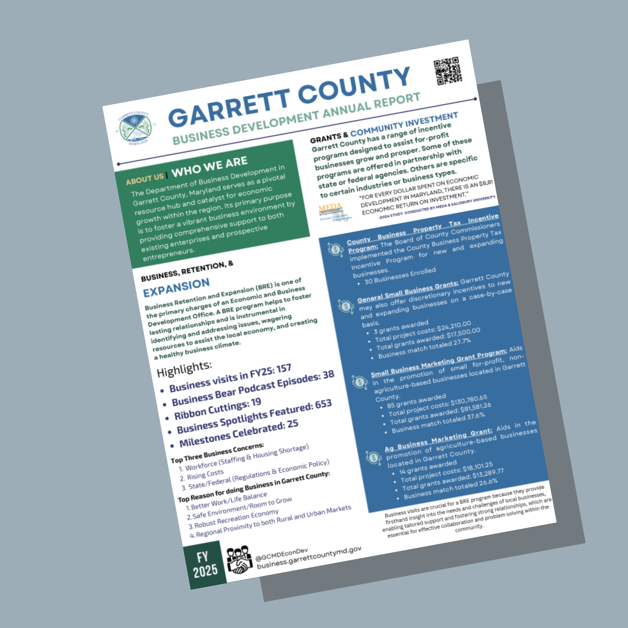 Garrett County Business Development Division Releases Annual Report