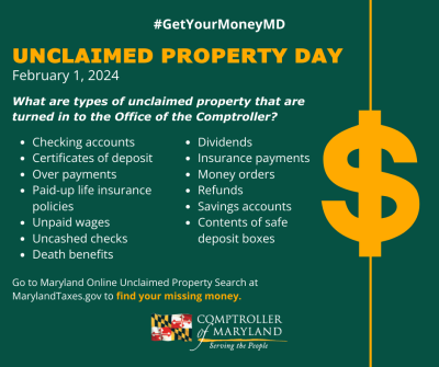 Maryland Unclaimed Property Day