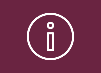 Information "I" Icon on Maroon Background