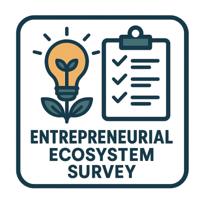 Lightbulb with checklist - Entrepreneurial Ecosystem Survey