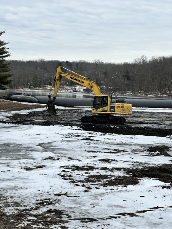 Sediment being removed