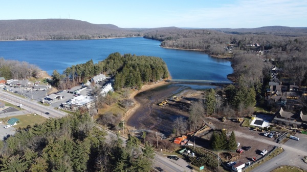 Aerial photo of the cove