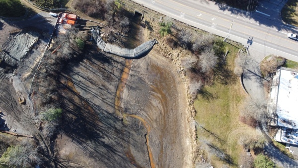 Aerial photo of the cove