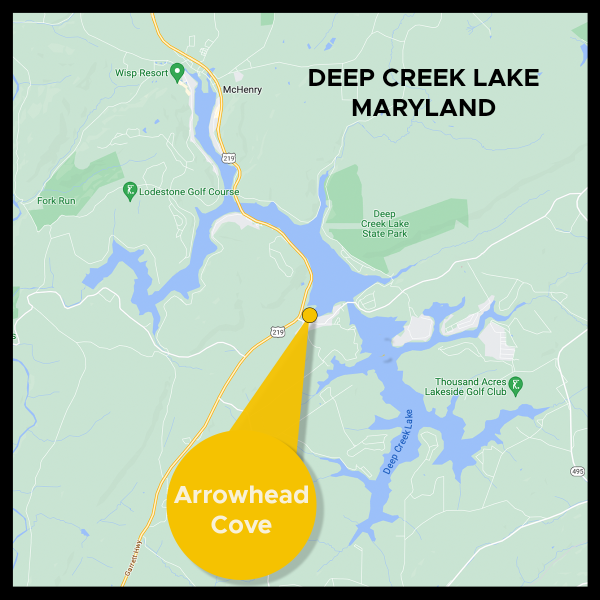Arrowhead Cove Map on Deep Creek Lake